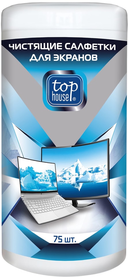 Чистящие салфетки для экранов Top house 75шт
