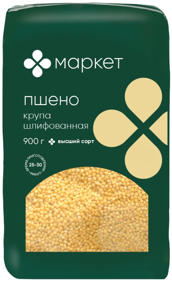 Крупа Маркет пшено шлифованное высший сорт 900г
