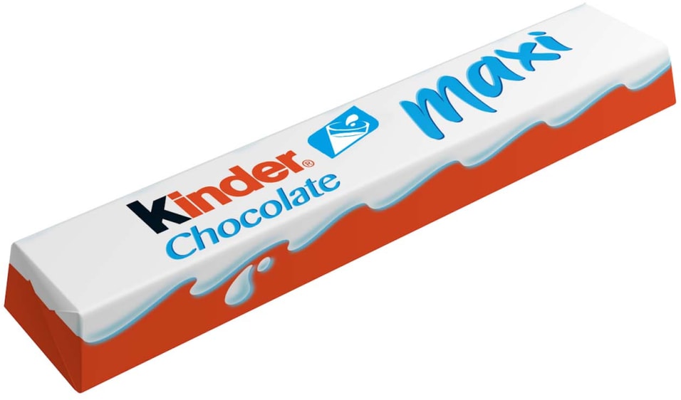 Шоколад Kinder Chocolate Maxi с молочной начинкой 21г 54₽