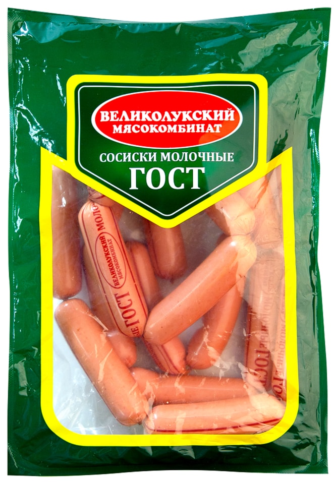 Сосиски Великолукский МК Молочные 650г. Закажите онлайн!
