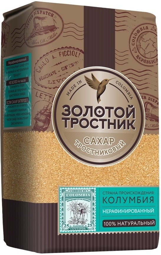 Сахар Золотой Тростник тростниковый 900г от Vprok.ru