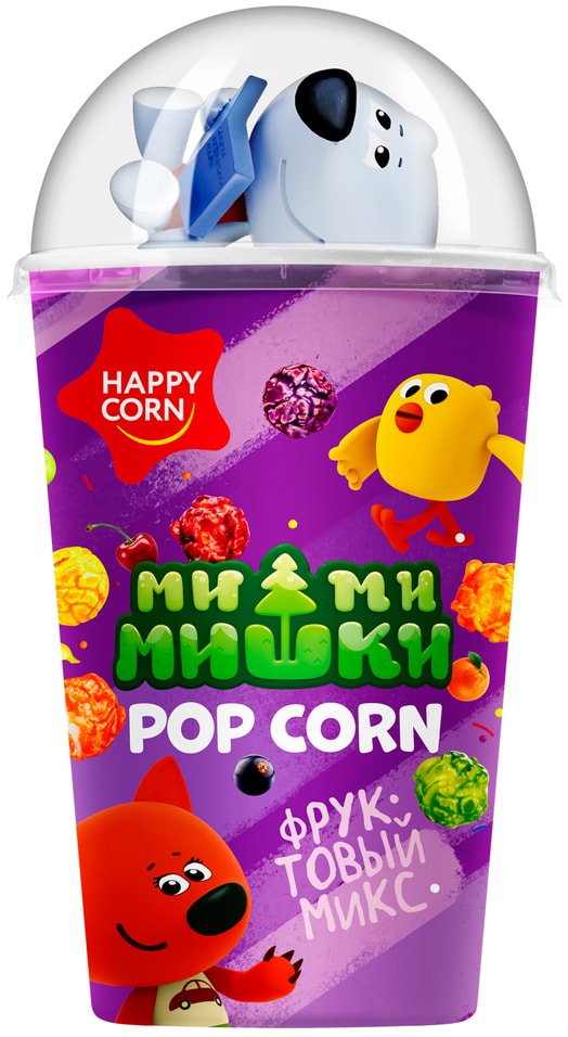 Попкорн Happy Corn Мимимишки карамелизированный Фруктовый микс 50г