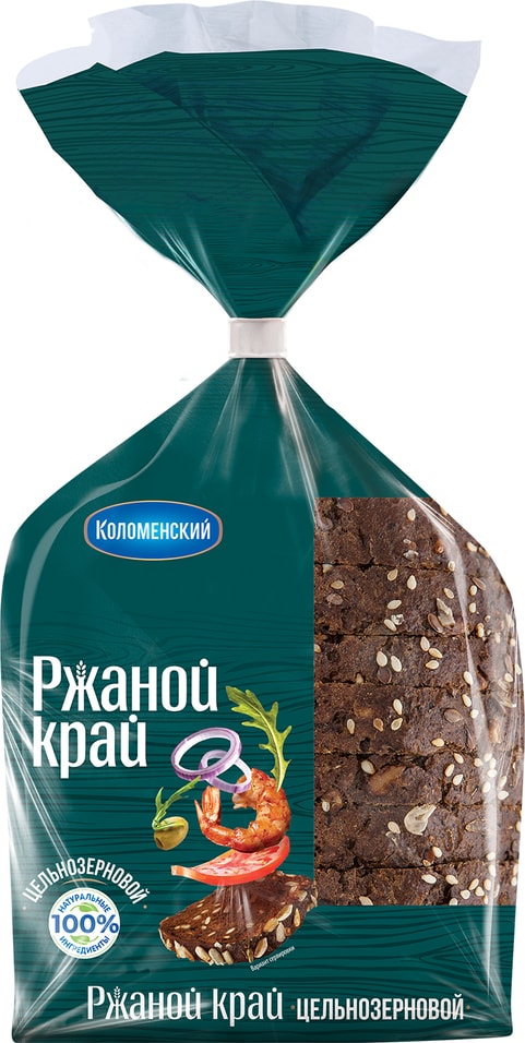 Хлеб Ржаной Край Цельнозерновой 300г. Доставим до двери!