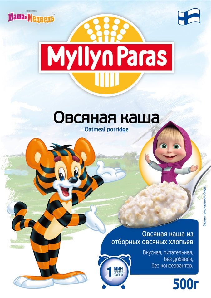 Каша Myllyn Paras Овсяная 500г - Vprok.ru Перекрёсток