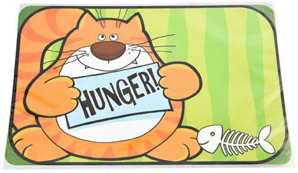Коврик под миску Homepet Most hungry cat 28*43см