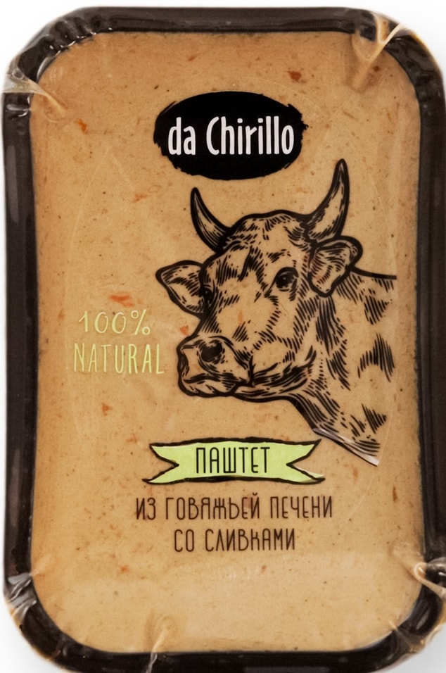 Паштет Da Chirillo Из Говяжьей печени со сливками запеченный 200г