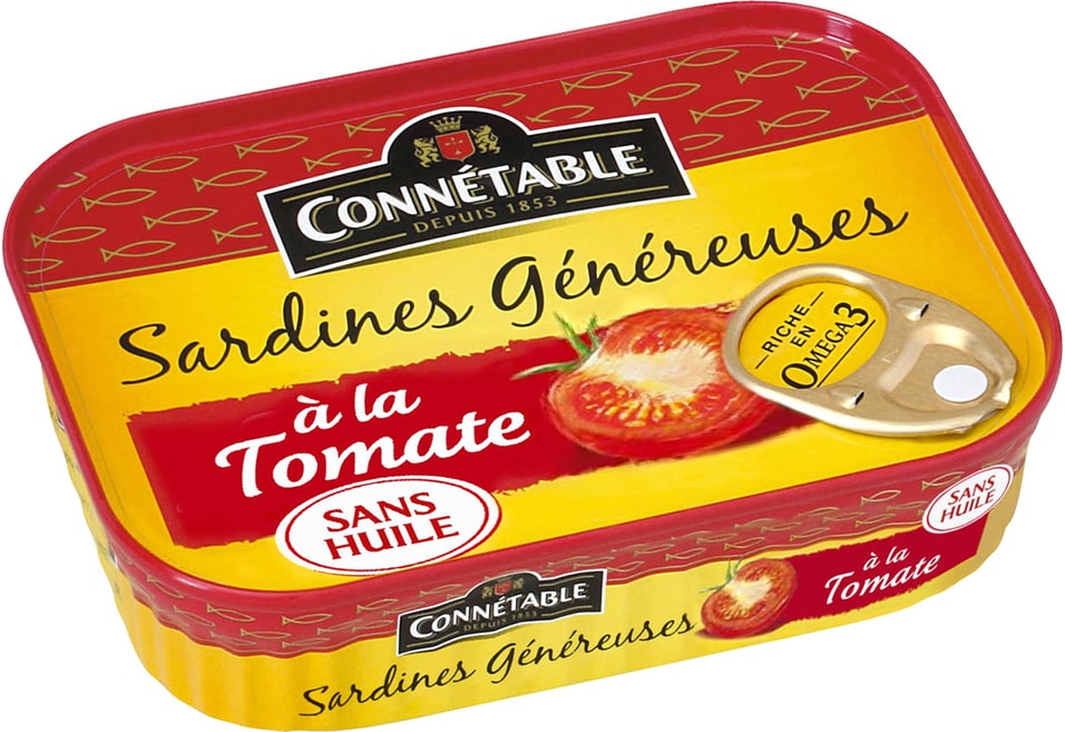Сардины Connetable Genereuse в томатном соусе 140г