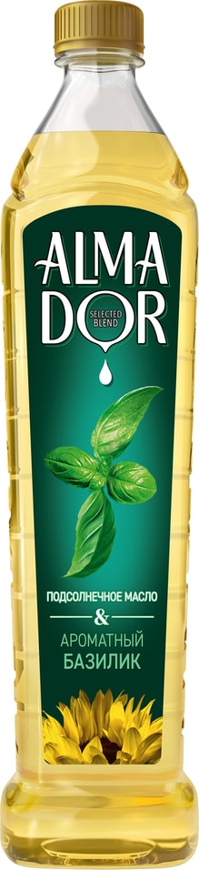 Масло подсолнечное Almador с ароматом базилика 750мл 150₽