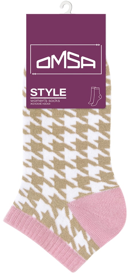 Носки женские Omsa Style 551 укороченные лапки Beige бежевый Размер 39-41