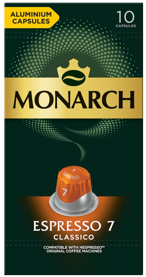 Кофе в капсулах Monarch Espresso 7 Classico 10шт 299₽