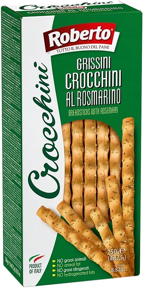 Хлебные палочки Roberto Гриссини Кроккини с розмарином 250г
