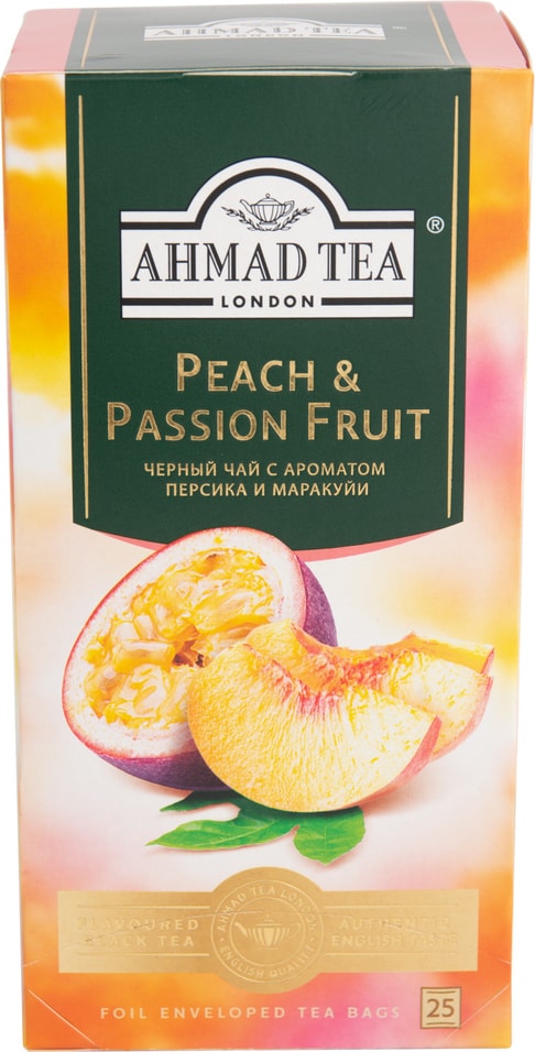 Чай черный Ahmad Tea Peach & Passion Fruit 25*1.5г