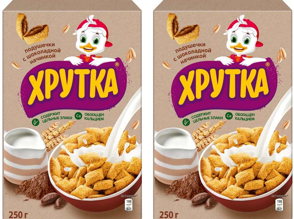 Подушечки Nestle Хрутка с шоколадной начинкой 250г (упаковка 2 шт.)