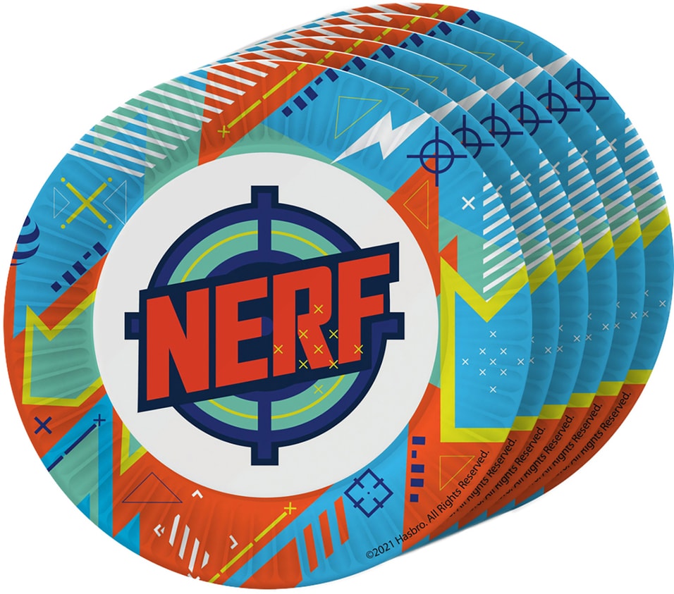 Набор бумажных тарелок ND Play Nerf 180мм 6шт от Vprok.ru