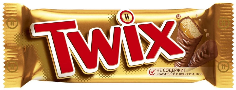Шоколадный батончик Twix с карамелью 2шт*27.5г