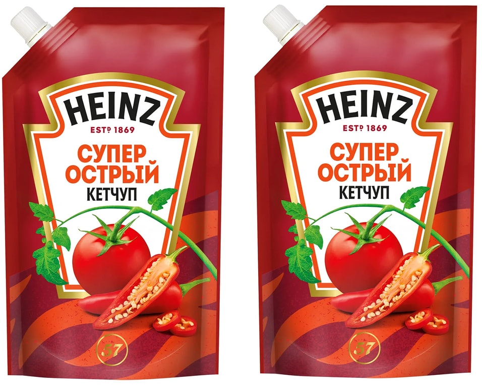 Кетчуп Heinz Супер острый 320г (упаковка 2 шт.)
