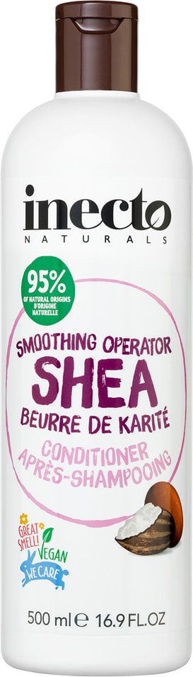 Кондиционер для волос Inecto Naturals Разглаживающий с маслом ши 500мл