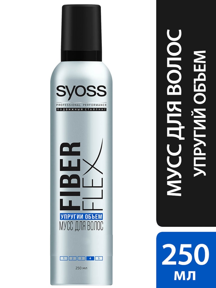 Отзывы о Муссе для укладки волос Syoss FiberFlex Упругий объем Экстрасильная фиксация 4 250мл