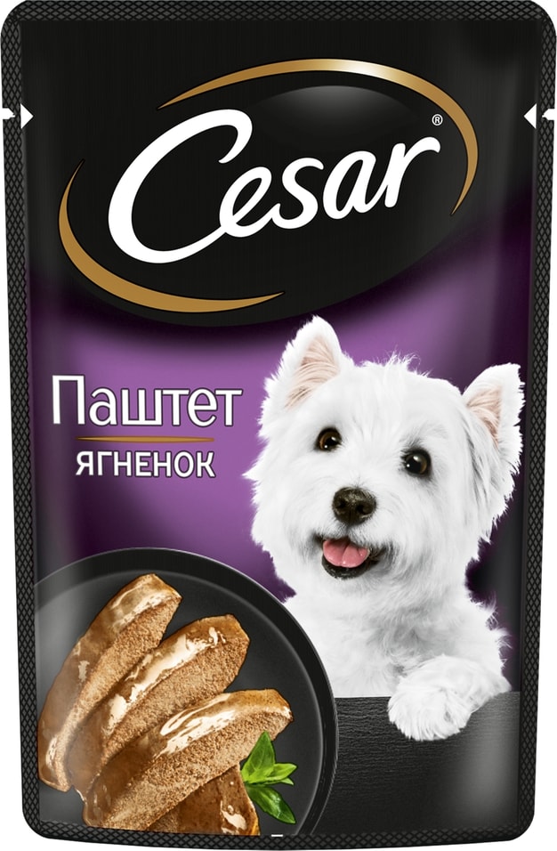 Влажный корм для собак Cesar Паштет с ягненком 80г 34₽