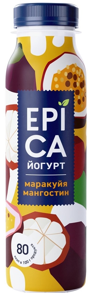 Йогурт питьевой Epica Маракуйя-Мангостин 2.5% 260 г