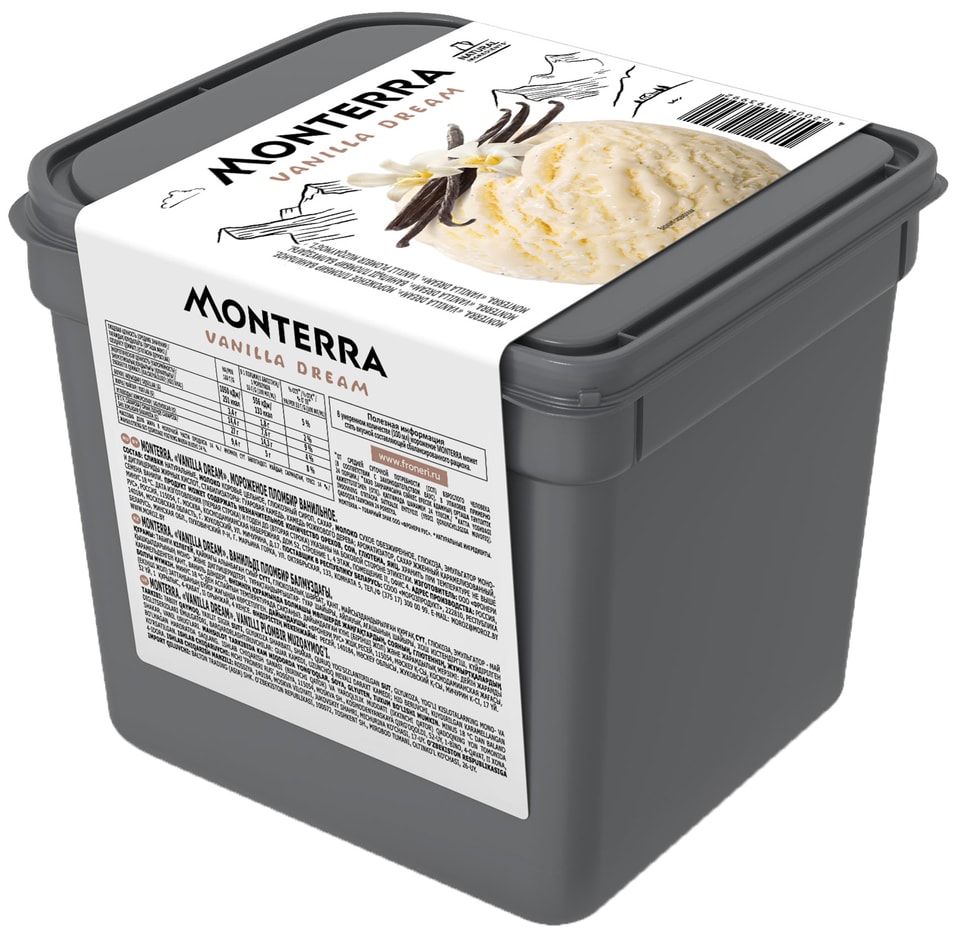 Мороженое Monterra Ванильное 2.4л