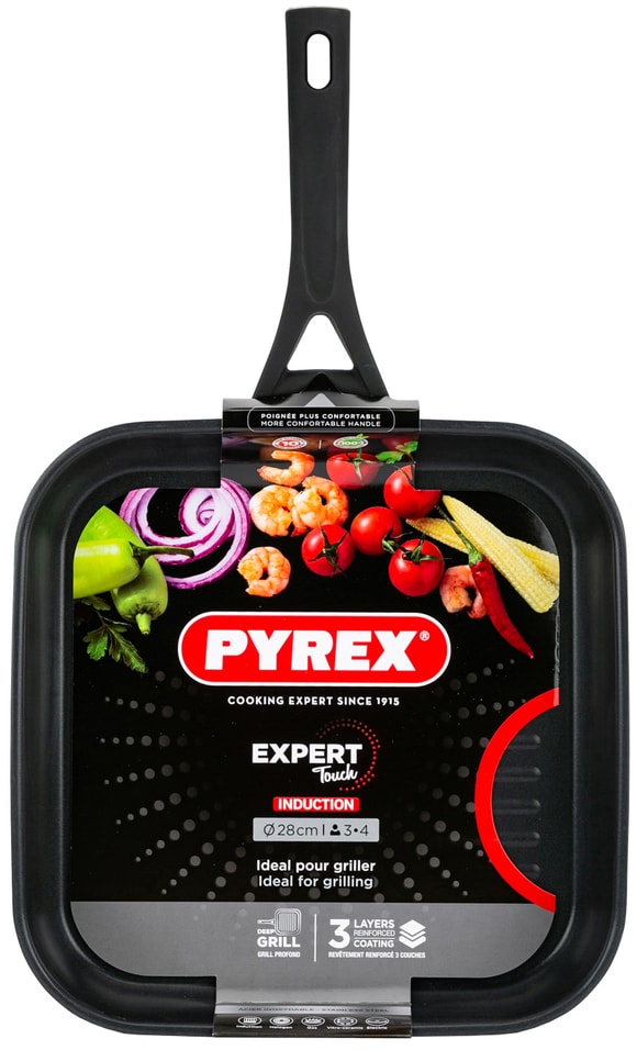 Сковорода-гриль Pyrex Expert Touch 28см