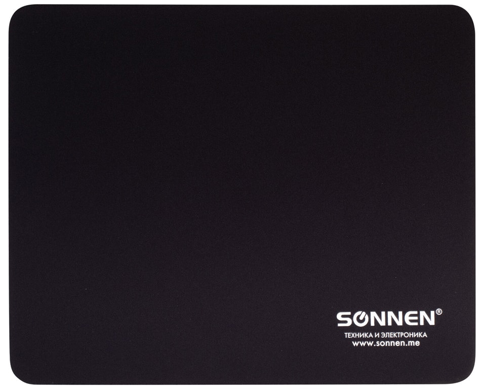 Коврик для мыши Sonnen Black резина+ткань 22*18*0.3см от Vprok.ru