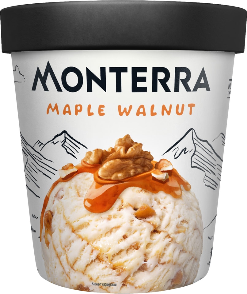 Мороженое Monterra Грецкий орех с кленовым сиропом 480мл