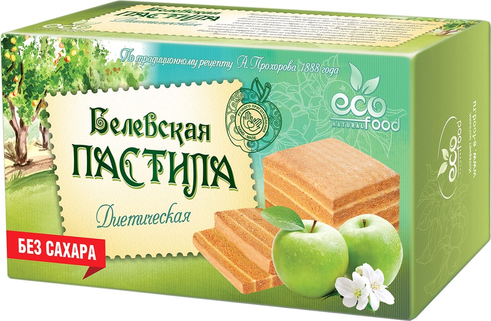 Пастила EcoFood Диетическая без сахара 100г