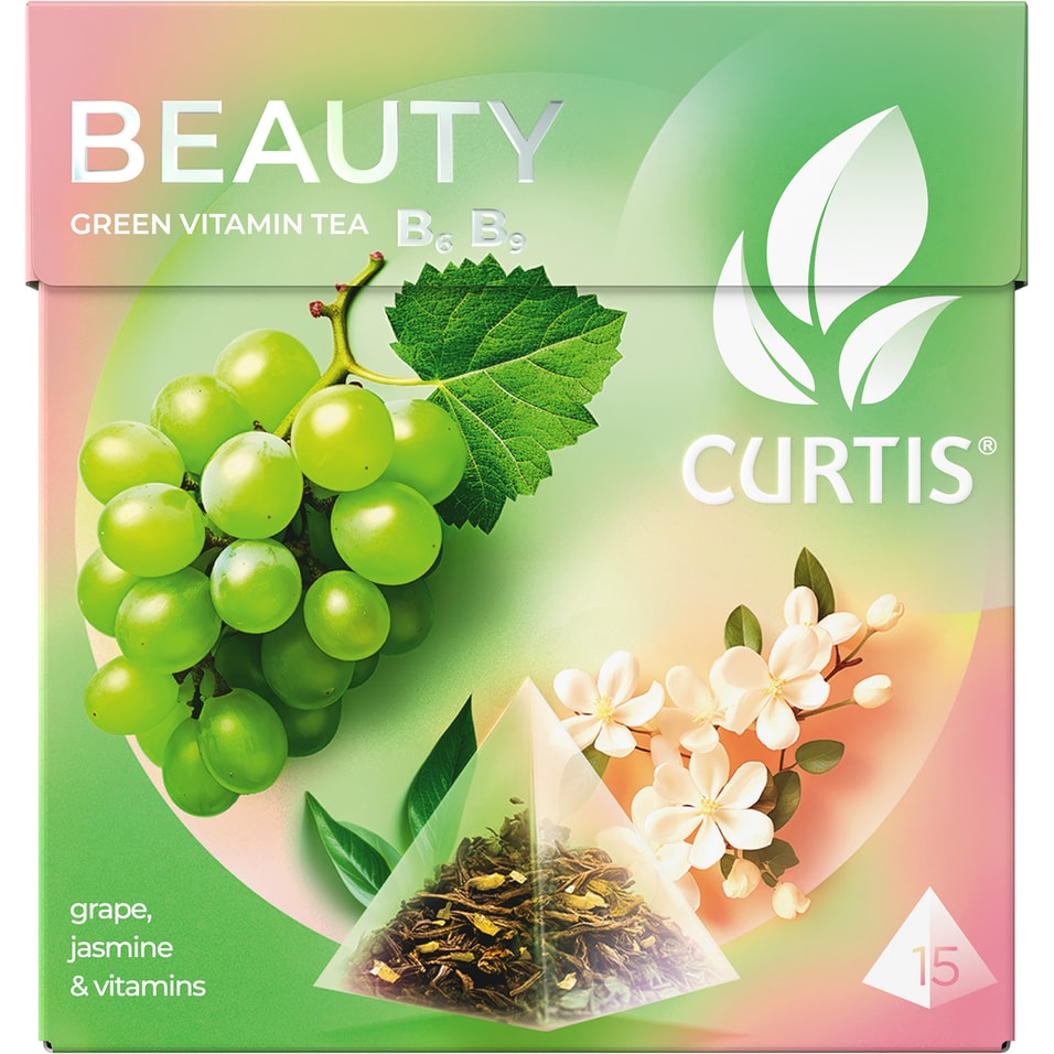 Чай зеленый Curtis Beauty Виноград и Зеленый чай 15*1.7г