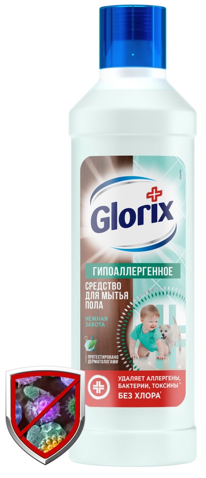 Жидкость моющая Glorix Нежная забота для мытья пола 1л от Vprok.ru