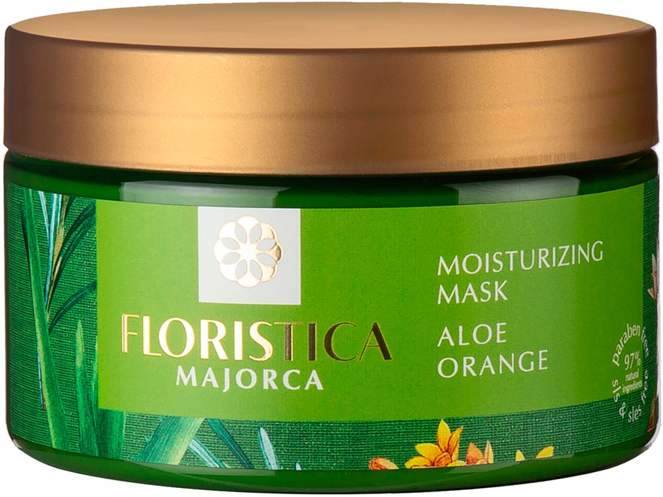 Маска-крем для волос Floristica Майорка алоэ апельсин Глубокое увлажнение 250мл