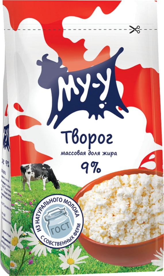 Творог Му-у 9% 300г - Vprok.ru Перекрёсток