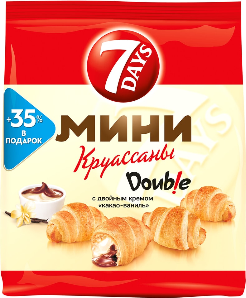 Мини-круассаны 7 Days Double Какао-Ваниль 300г от Vprok.ru
