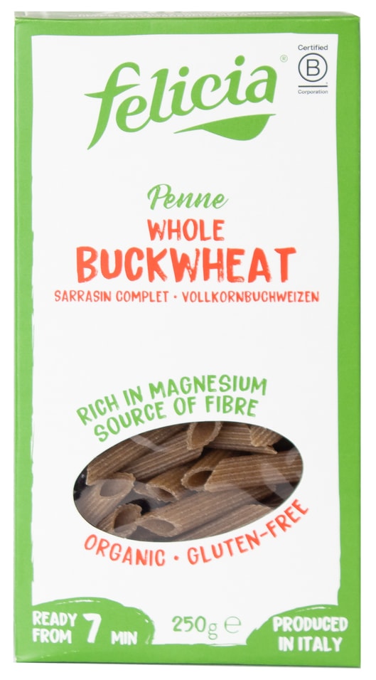 Макароны Felicia Penne Whole Buckwheat Перья 250г