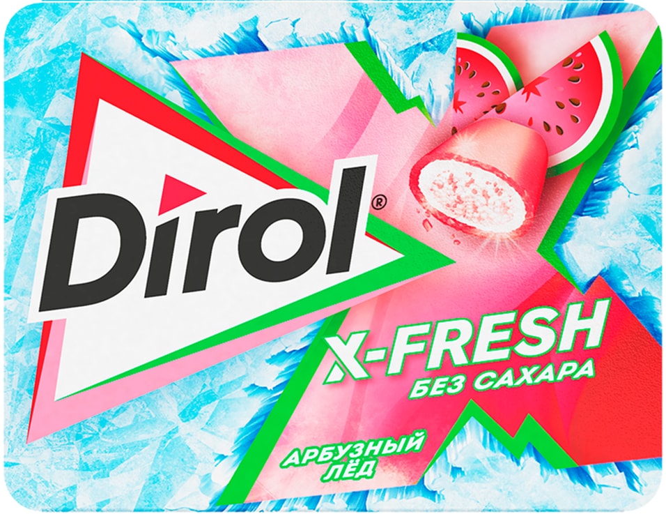 Жевательная резинка Dirol X-Fresh Арбузный лед 16г 80₽