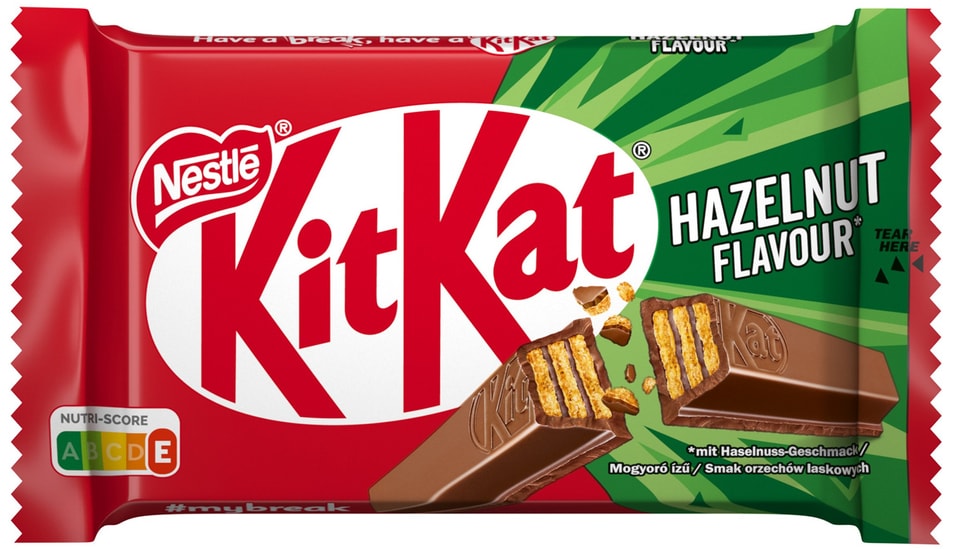 Шоколад Kit Kat молочный Hazelnut с хрустящей вафлей и вкусом фундука 41.5г