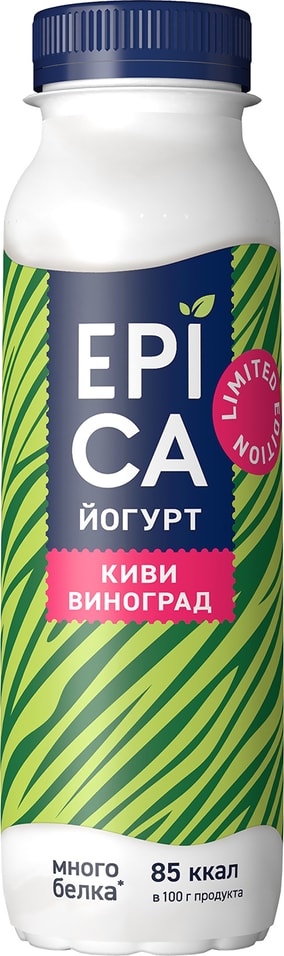 Йогурт питьевой Epica Киви-виноград 2.5% 260г от Vprok.ru