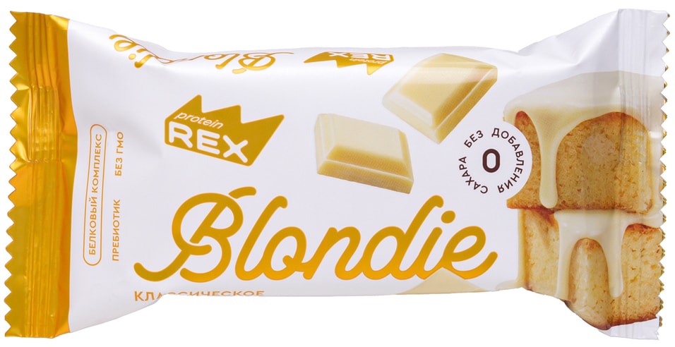 Пирожное ProteinRex протеиновое Blondie Классическое 50г