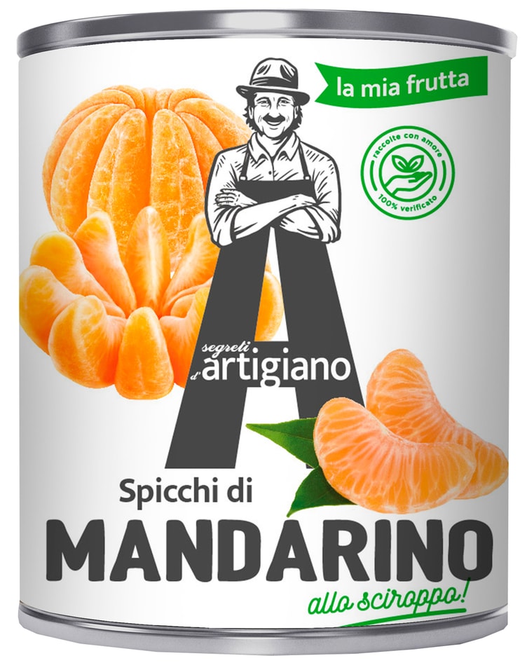Мандарины Artigiano дольки в сиропе 312г