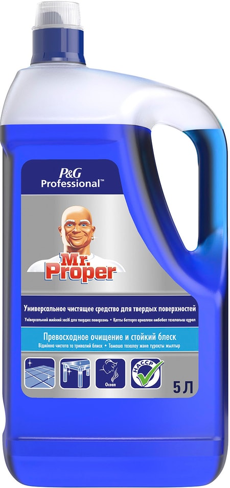 Средство чистящее Mr.Proper Океан для твердых поверхностей универсальное 5л от Vprok.ru