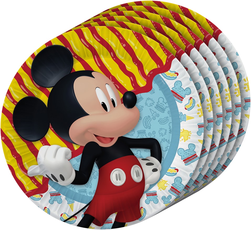 Набор бумажных тарелок ND Play Mickey Mouse 3D 180мм 6шт от Vprok.ru