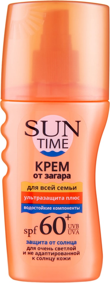 Крем от загара Sun Time Ультразащита плюс SPF60+ 150мл от Vprok.ru