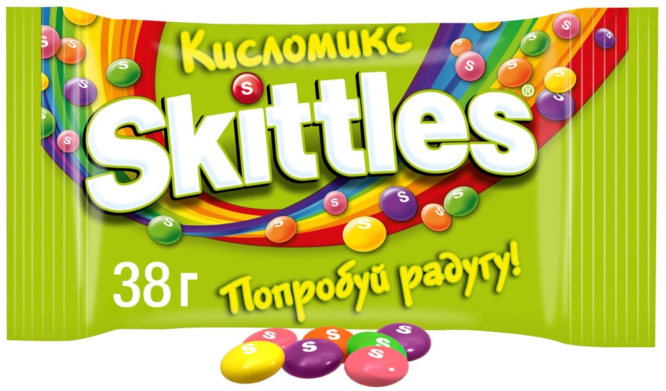 Драже Skittles Кисломикс 38г - Vprokru Перекрёсток 39₽