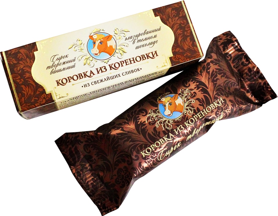 Сырок глазированный Коровка из Кореновки в темном шоколаде 23% 50г