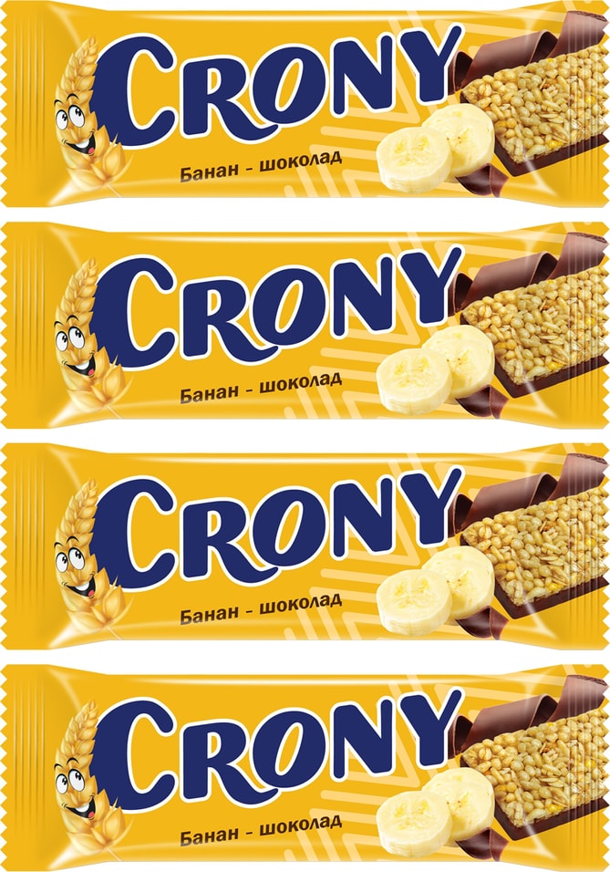 Батончик Crony Банан шоколад 50г (упаковка 4 шт.)