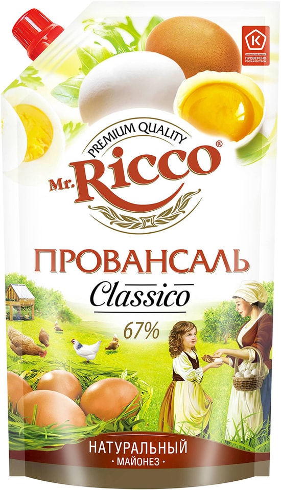 Майонез Mr. Ricco Провансаль Organic 67% 400мл