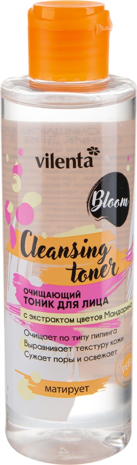 Тоник 7DAYS Vilenta bloom Очищающий мандарин 200мл от Vprok.ru