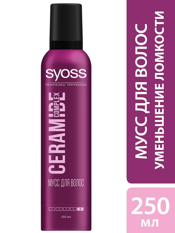 Отзывы о Мусс для укладки волос Syoss Ceramide Complex Укрепление Максимально сильная фиксация 5 250мл