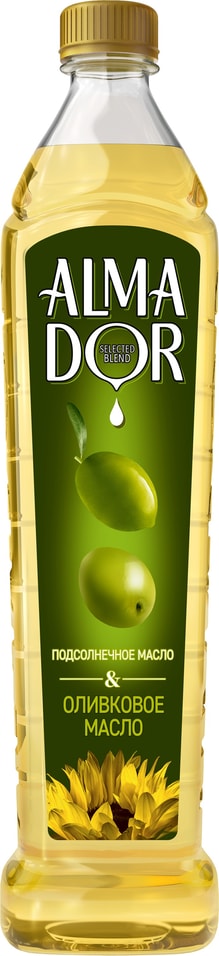 Масло подсолнечное Almador с добавлением оливкового масла 750мл 150₽